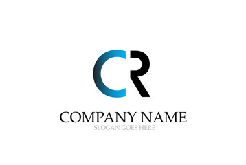 Letter CR Logo Design Vector.