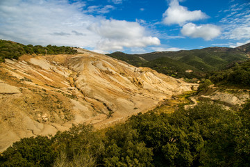 Abandoned Ingurtosu's mine from above. Arbus, Sardinia