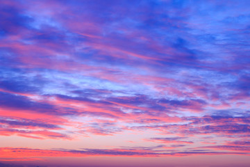 beautiful colorful sky and cloud in twilight time background