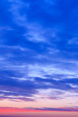 beautiful colorful sky and cloud in twilight time background