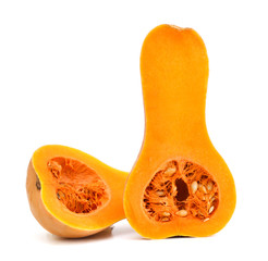 Butternut squash isolated on white background