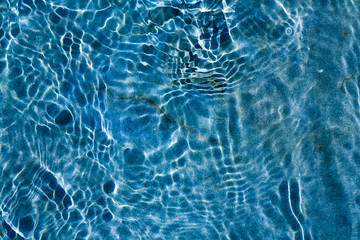 Abstract blue water surface background texture