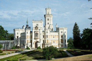 Fototapeta na wymiar Castle Hluboka nad Vltavou in southern Bohemia, Czech republic, Europe