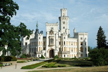 Fototapeta na wymiar Castle Hluboka nad Vltavou in southern Bohemia, Czech republic, Europe