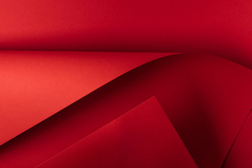 close-up view of bright red decorative paper background