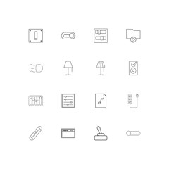 Electrical linear thin icons set. Outlined simple vector icons