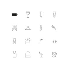 Beauty Dress And Clothes linear thin icons set. Outlined simple vector icons