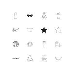 Beauty Dress And Clothes linear thin icons set. Outlined simple vector icons