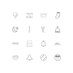 Beauty Dress And Clothes linear thin icons set. Outlined simple vector icons