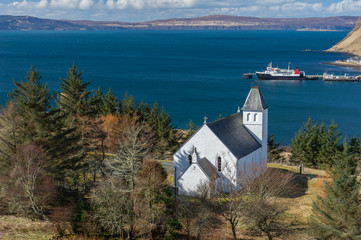 Naklejka na ściany i meble The Uig Free church of Scotland, Isle of Skye, Scotland