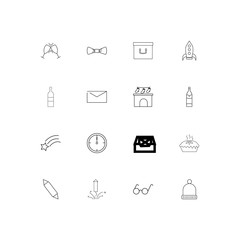 Holidays linear thin icons set. Outlined simple vector icons