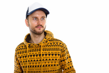 Young handsome bearded man