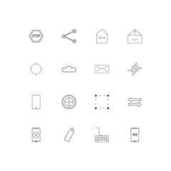 Internet Technologies linear thin icons set. Outlined simple vector icons