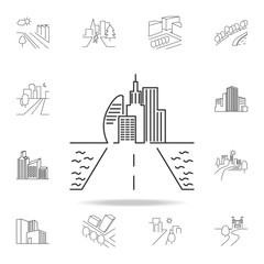 City scape lineicon. Detailed set of cityscape thin line icons. Premium graphic design. One of the collection icons for websites, web design, mobile app
