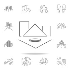 City scape line icon. Element for mobile concept and web apps. Thin line vector icon for website design and development, app development. Premium icon
