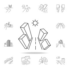 City scape line icon. Element for mobile concept and web apps. Thin line vector icon for website design and development, app development. Premium icon