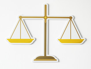 Legal scale of justice icon