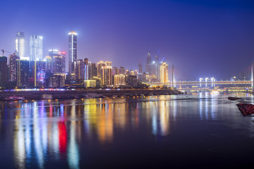 Obraz na płótnie Canvas Skyline of urban architectural landscape in Chongqing