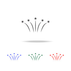 Flat a firework icon. Elements of winter in multi colored icons. Premium quality graphic design icon. Simple icon for websites, web design, mobile app, info graphics