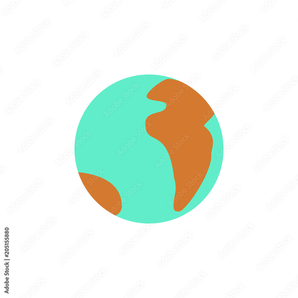 Aufkleber earth from space colored icon. element of web icon for mobile concept and web apps. colored isolated