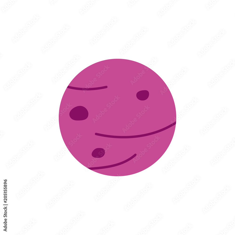 Aufkleber red planet colored icon. element of web icon for mobile concept and web apps. colored isolated red p