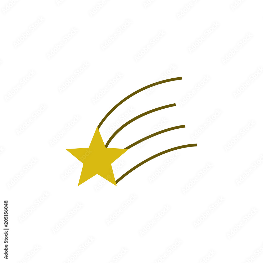Poster falling star colored icon. element of web icon for mobile concept and web apps. colored isolated fal