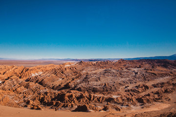 Fototapeta na wymiar San Pedro Atacama Desert, Moon Valley in Chile, geological formation
