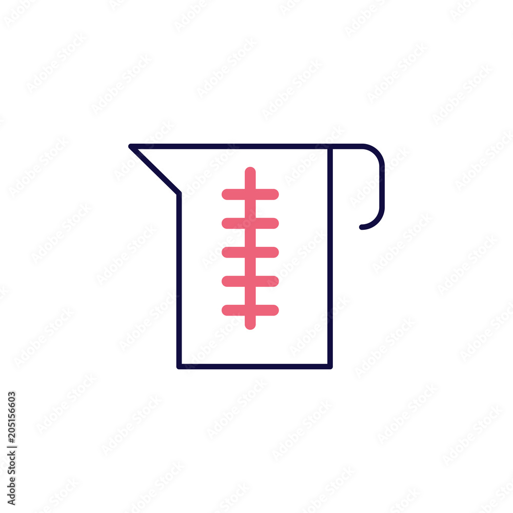 Poster kitchen watering can with level icon. element of simple colored web icon for mobile concept and web 