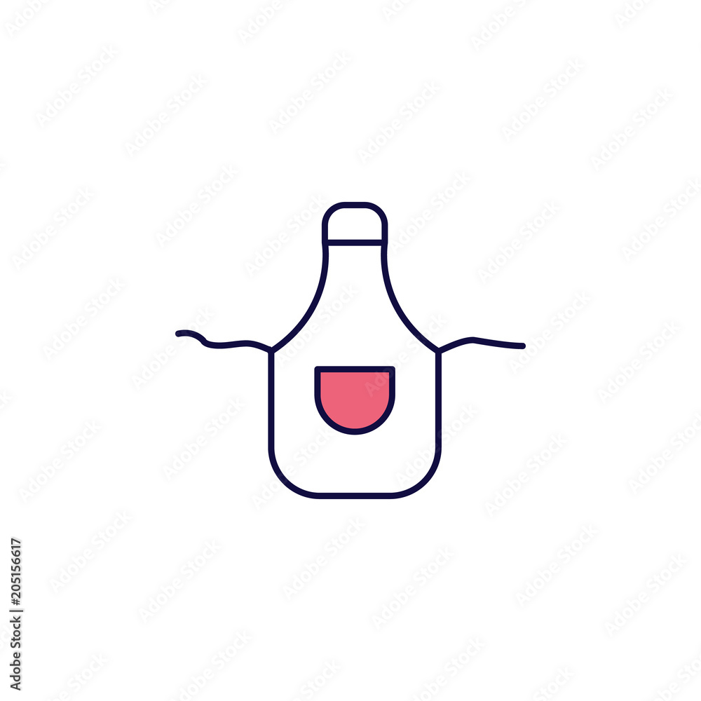 Aufkleber kitchen apron icon. element of simple colored web icon for mobile concept and web apps. isolated kit
