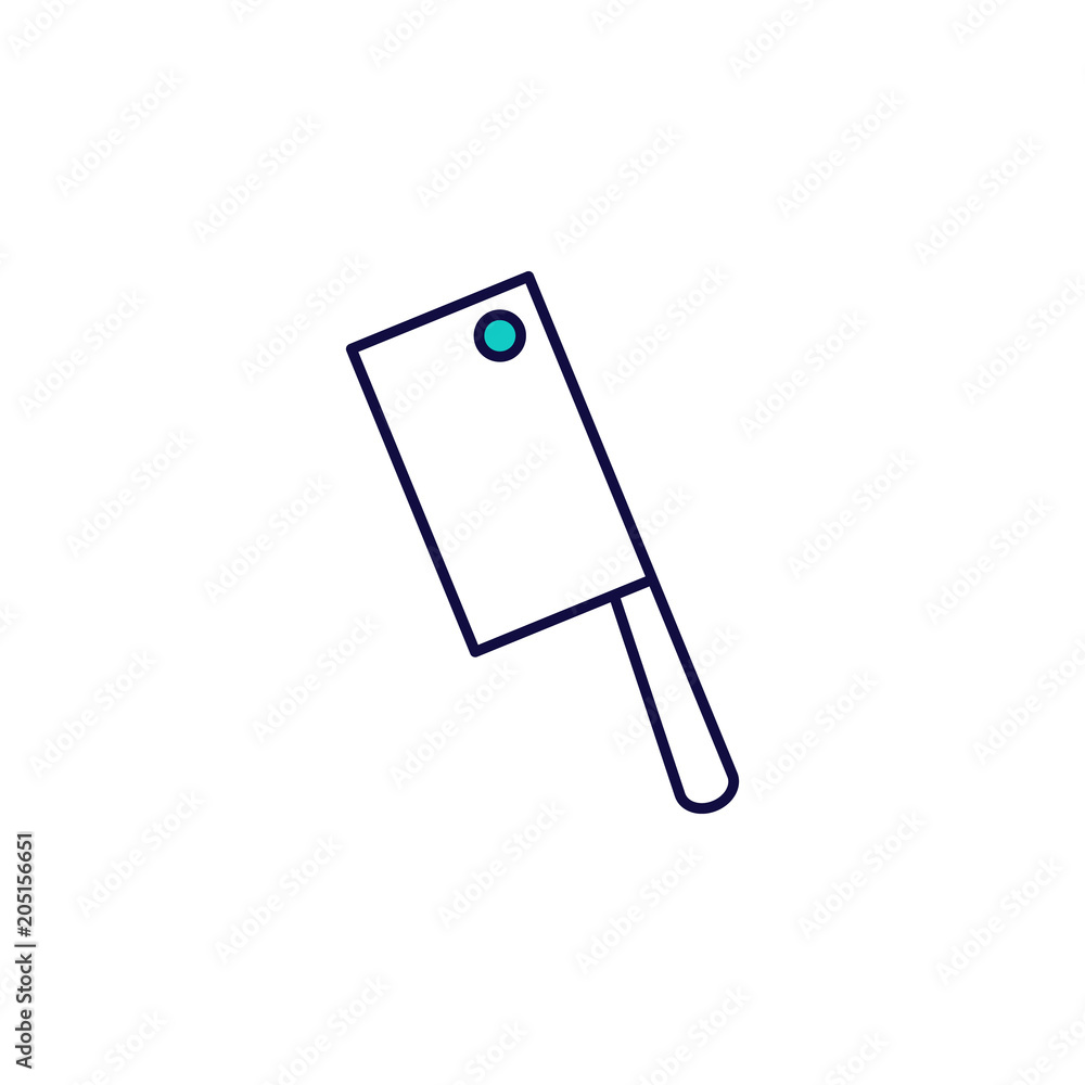 Poster kitchen ax icon. element of simple colored web icon for mobile concept and web apps. isolated kitche