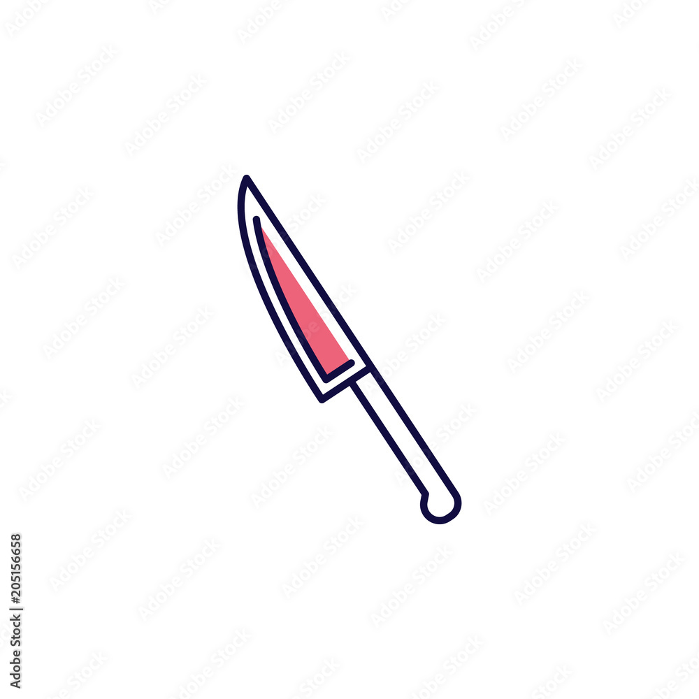 Poster kitchen knife icon. element of simple colored web icon for mobile concept and web apps. isolated kit