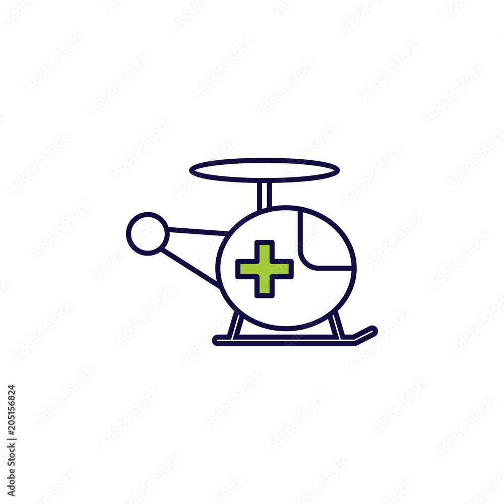 Poster helicopter icon. element of simple colored web icon for mobile concept and web apps. isolated helico