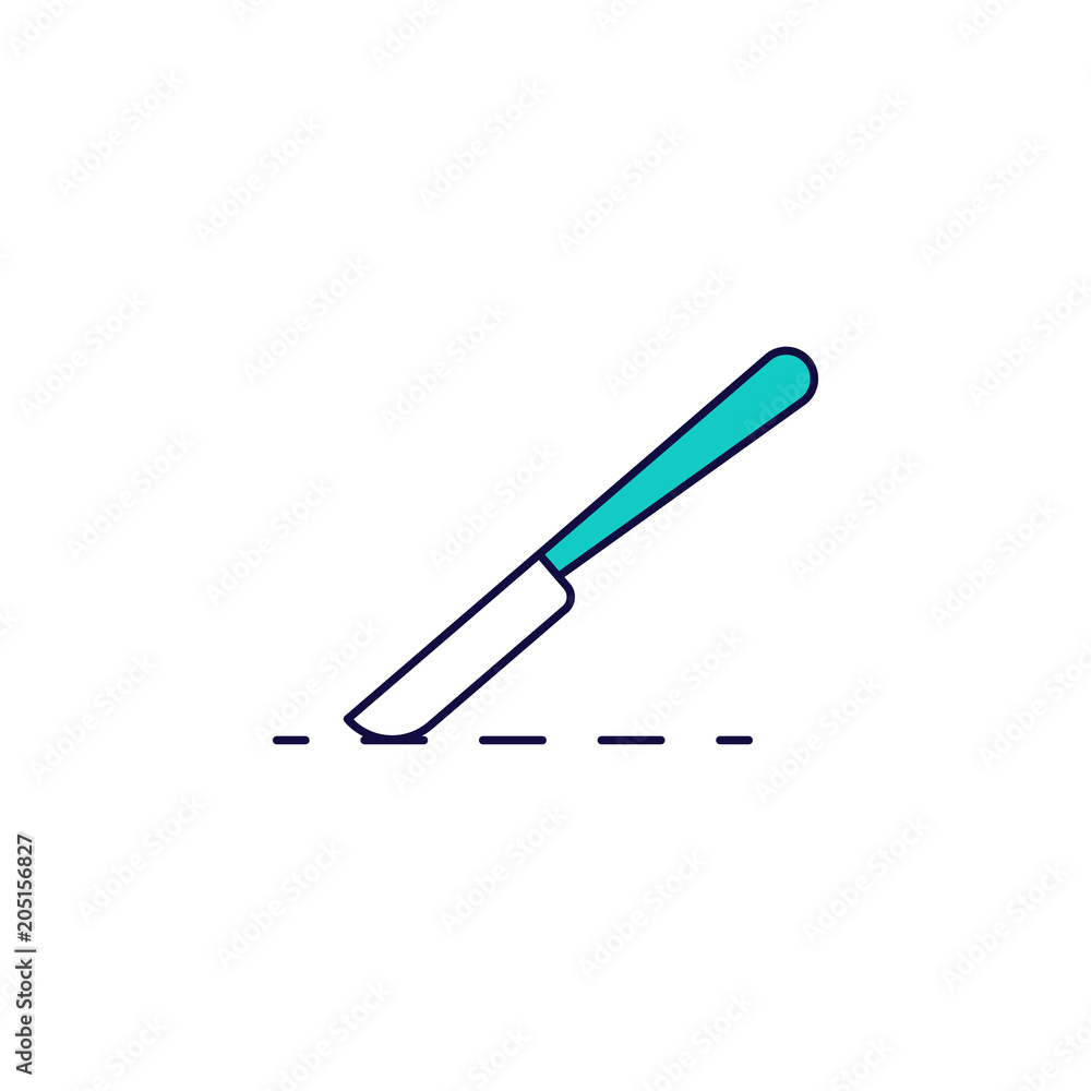Poster surgical knife icon. element of simple colored web icon for mobile concept and web apps. isolated su