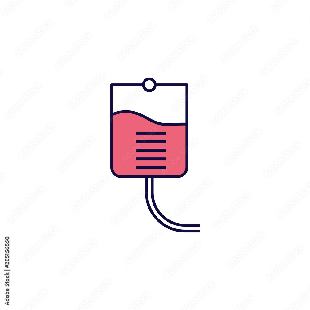 Aufkleber blood donation icon. element of simple colored web icon for mobile concept and web apps. isolated bl
