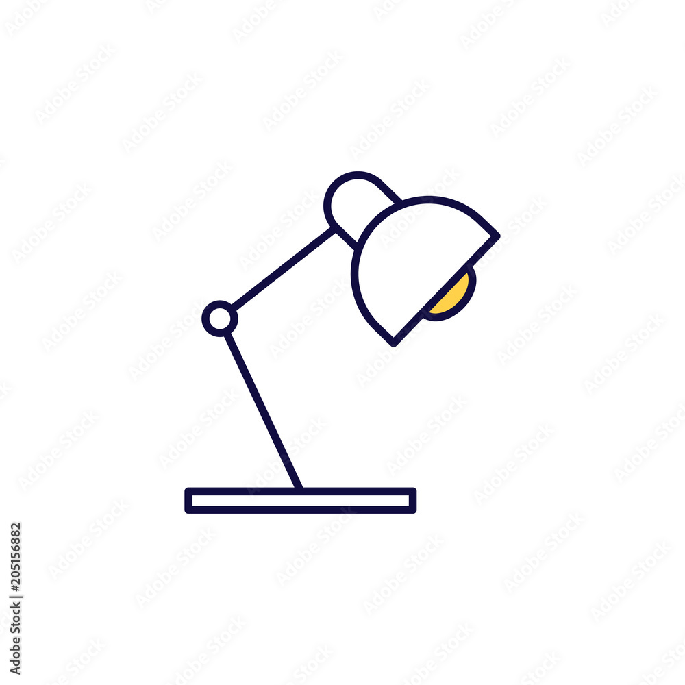 Poster table lamp icon. element of simple colored web icon for mobile concept and web apps. isolated table 