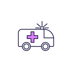 ambulance icon. Element of simple colored web icon for mobile concept and web apps. Isolated ambulance icon can be used for web and mobile. Premium icon