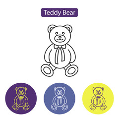 Teddy bear line icon