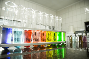 chemical beaker color liquid