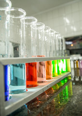chemical beaker color liquid