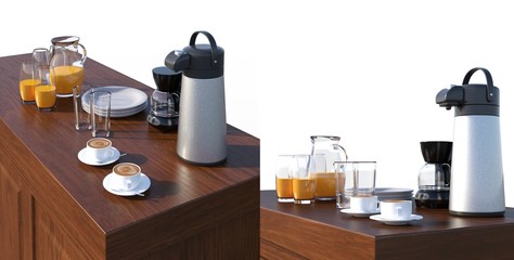 コーヒーブレイク 白背景