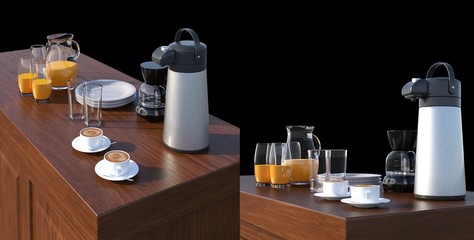 コーヒーブレイク 黒背景