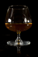 Glass with cognac
