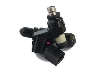 Injector assy fuel for spare parts of Motorcycle on white background
