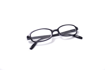 Spectacles on white background