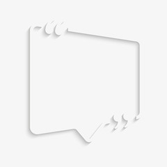 Fototapeta premium Speech Bubble Quote. Empty Quote Bracket.