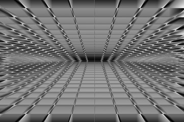 Geometric background with checkered texture - Abstract illusion