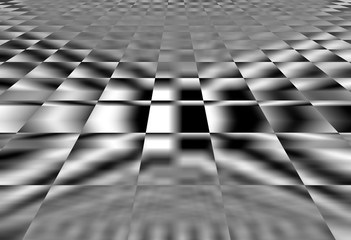 Naklejka premium Geometric background with checkered texture - Abstract illusion