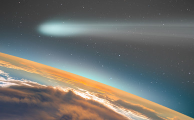 Comet on the space