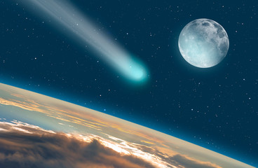 Comet on the space