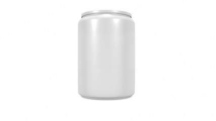 Aluminum can isolated on white background. 3D rendering